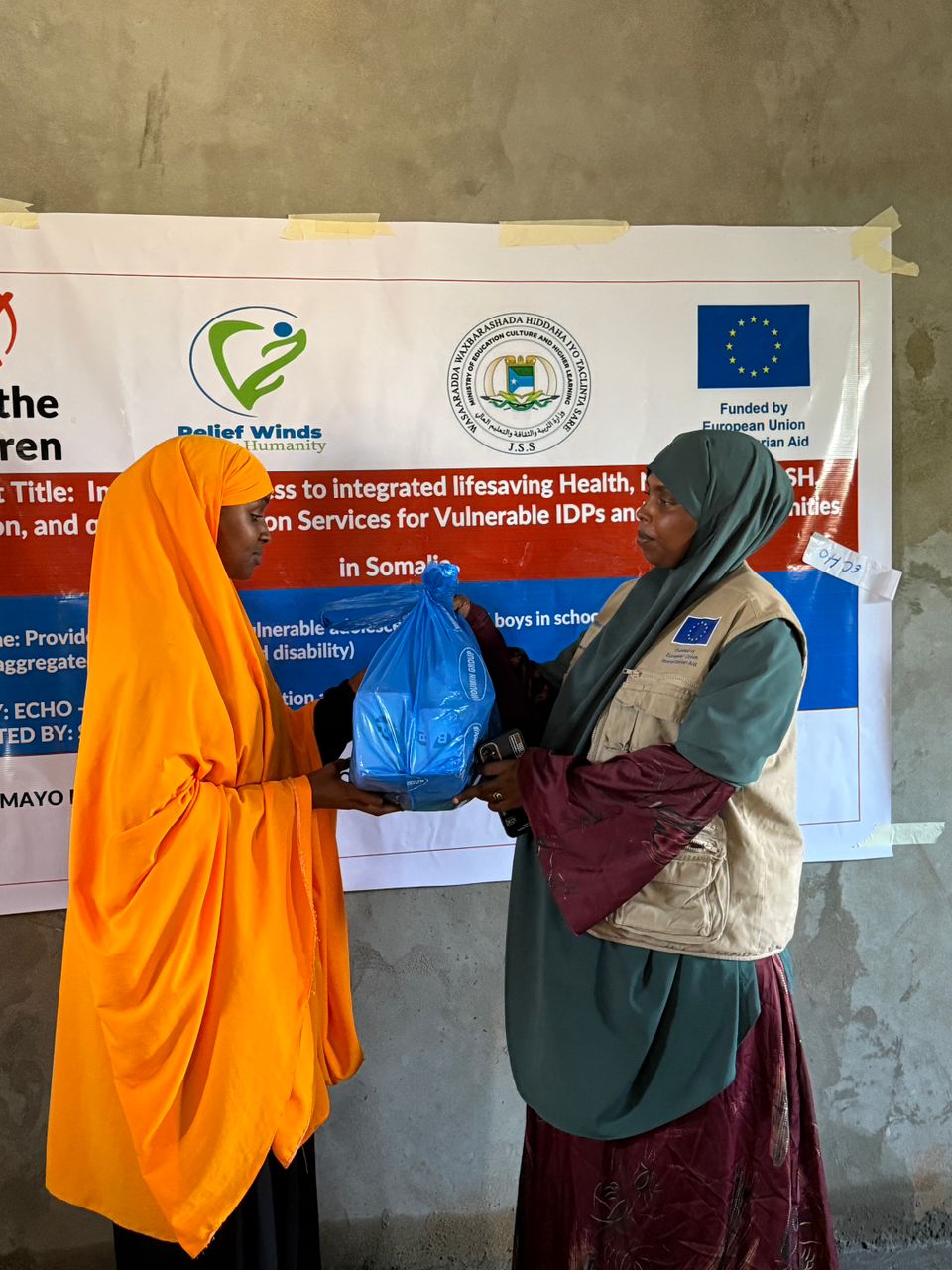 Distribution of dignity kits for vulnerable adolescent girls in schools to promote continuous learning (disaggregated by age, gender and disability)